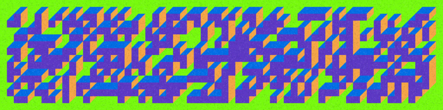 Implementation of Edward Zajec&rsquo;s &ldquo;Il Cubo&rdquo; from 1971. Essentially a Truchet tile set of 8 tiles and rules for placement art illustration