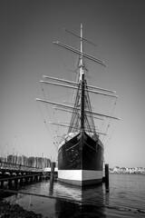 the historic sailing ship Passat is moored in the harbor of Luebeck-Travemuende © karegg