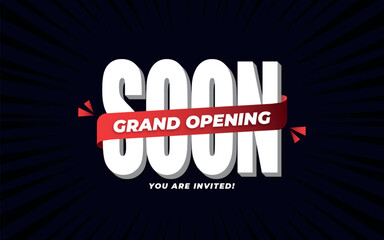 Grand opening sale poster, sale banner design template with 3d editable text effect