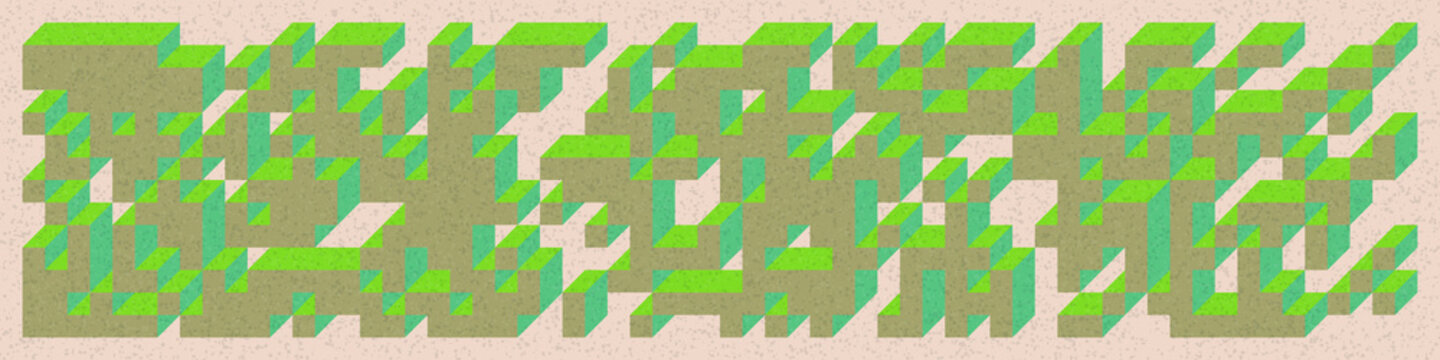 Implementation of Edward Zajec&rsquo;s &ldquo;Il Cubo&rdquo; from 1971. Essentially a Truchet tile set of 8 tiles and rules for placement art illustration