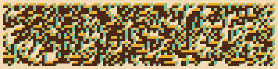Implementation of Edward Zajec’s “Il Cubo” from 1971. Essentially a Truchet tile set of 8 tiles and rules for placement art illustration