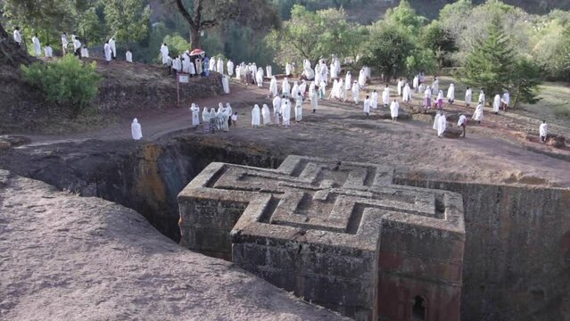 Biete Ghiorgis rock-hewn church, Lalilebela, Ethiopia