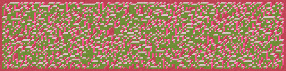 Implementation of Edward Zajec’s “Il Cubo” from 1971. Essentially a Truchet tile set of 8 tiles and rules for placement art illustration
