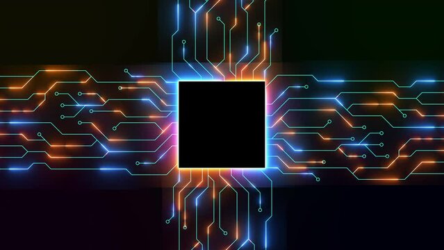 Cyber Sci-Fi Cinematic Trailer Title Backdrop. The clip is looped for your convenience, so you can extend as required.
