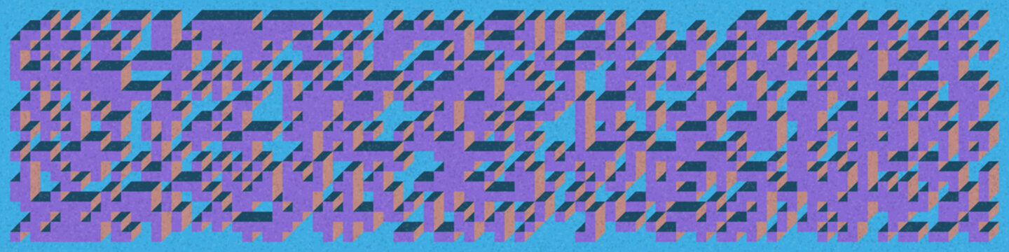 Implementation of Edward Zajec&rsquo;s &ldquo;Il Cubo&rdquo; from 1971. Essentially a Truchet tile set of 8 tiles and rules for placement art illustration