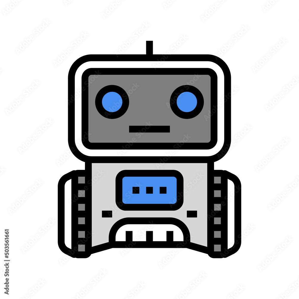 Poster smart robot color icon vector. smart robot sign. isolated symbol illustration