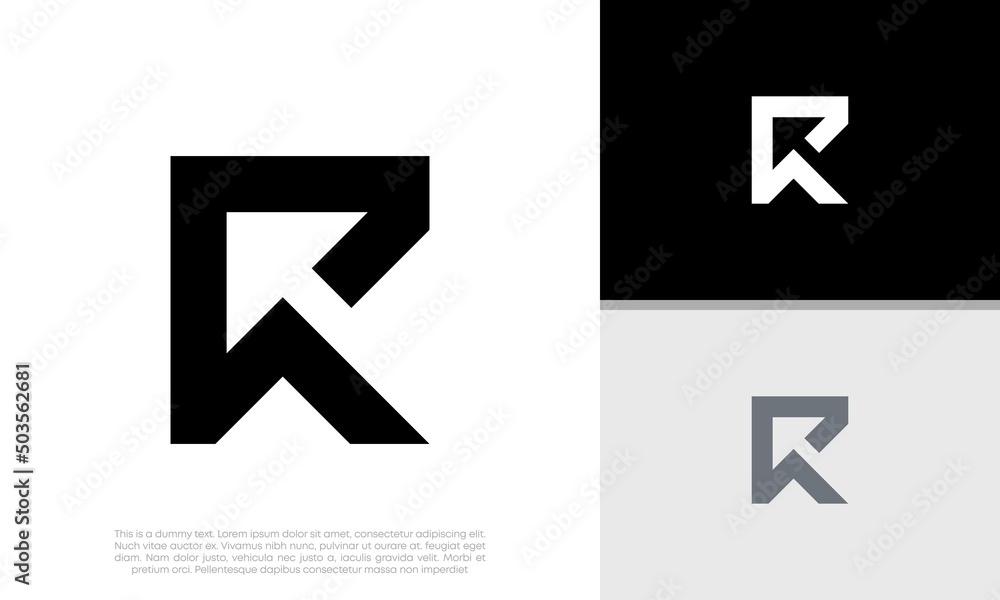 Wall mural Initials R logo design. Initial Letter Logo.