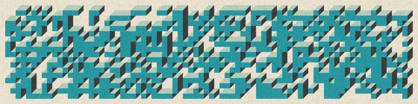 Implementation of Edward Zajec&rsquo;s &ldquo;Il Cubo&rdquo; from 1971. Essentially a Truchet tile set of 8 tiles and rules for placement art illustration