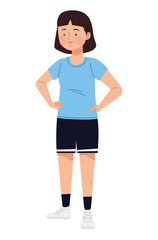 young female athlete standing