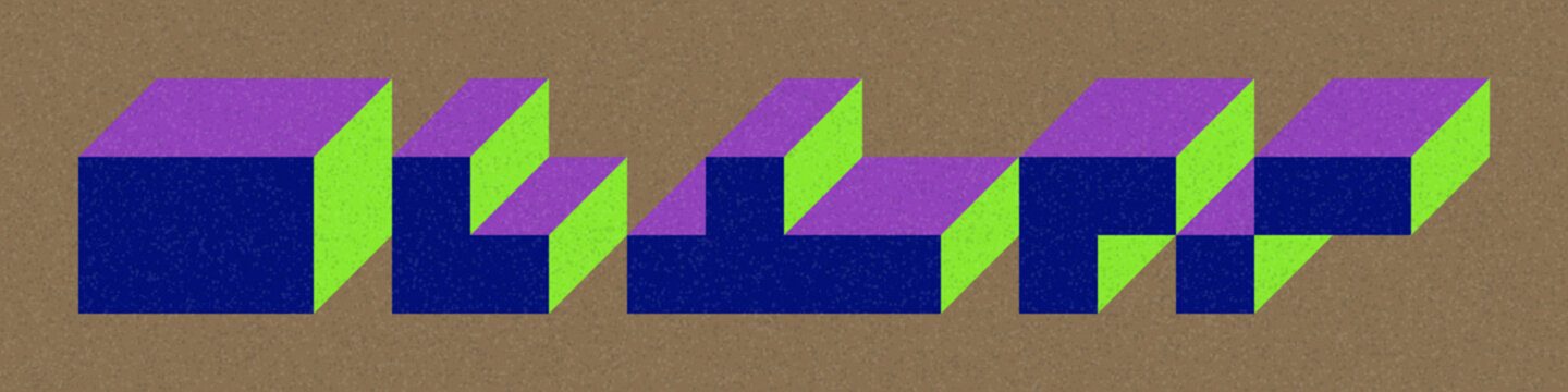 Implementation of Edward Zajec&rsquo;s &ldquo;Il Cubo&rdquo; from 1971. Essentially a Truchet tile set of 8 tiles and rules for placement art illustration