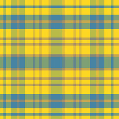 Yellow and blue plaid checkered tartan seamless pattern. For fabric, flannel shirts ,texture and textile 