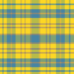 Yellow and blue plaid checkered tartan seamless pattern. For fabric, flannel shirts ,texture and textile 