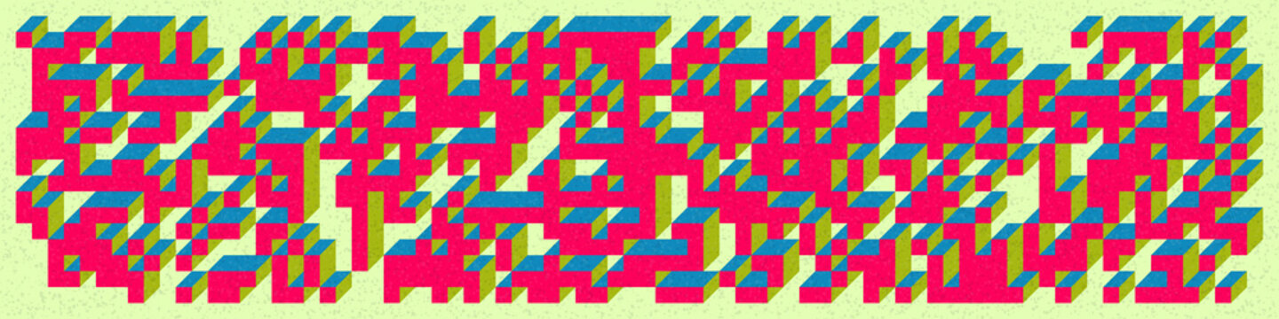 Implementation of Edward Zajec&rsquo;s &ldquo;Il Cubo&rdquo; from 1971. Essentially a Truchet tile set of 8 tiles and rules for placement art illustration