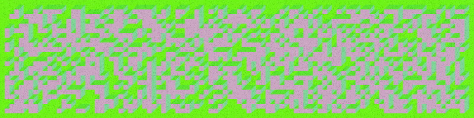 Implementation of Edward Zajec’s “Il Cubo” from 1971. Essentially a Truchet tile set of 8 tiles and rules for placement art illustration