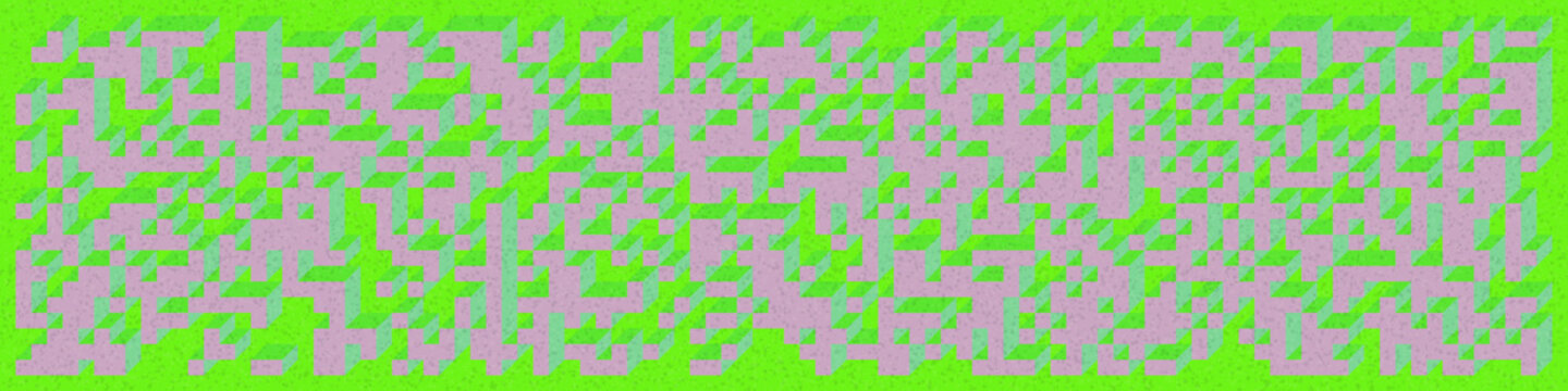 Implementation of Edward Zajec&rsquo;s &ldquo;Il Cubo&rdquo; from 1971. Essentially a Truchet tile set of 8 tiles and rules for placement art illustration