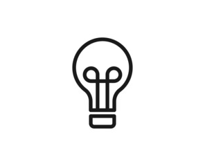 Lamp icon concept. Modern outline high quality illustration for banners, flyers and web sites. Editable stroke in trendy flat style. Line icon of learning