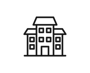 Constraction line icon on white background