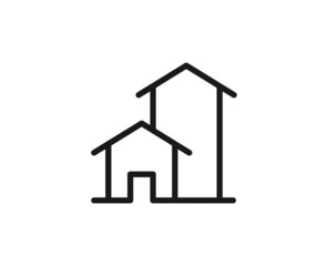 Constraction line icon on white background