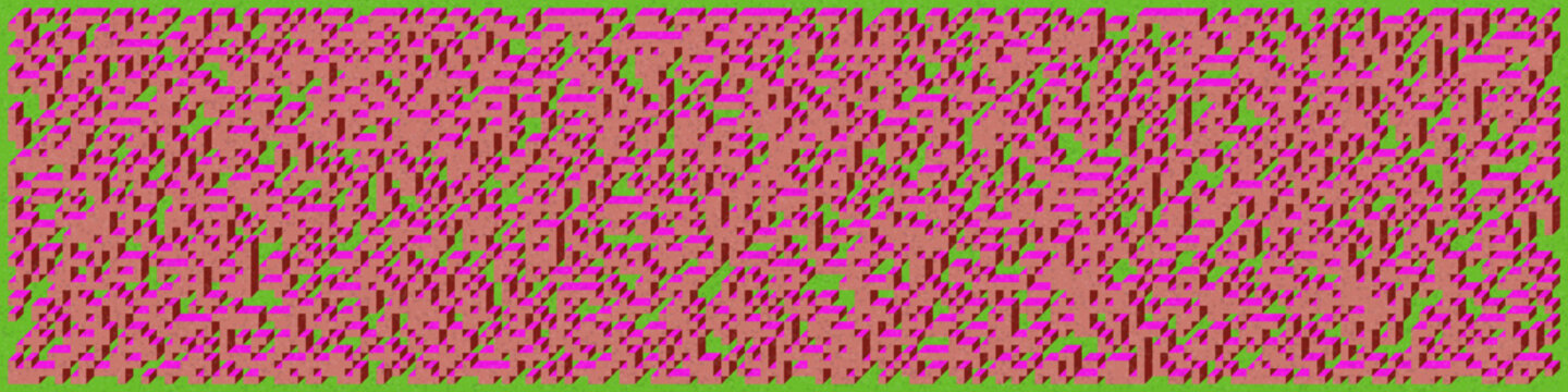Implementation of Edward Zajec&rsquo;s &ldquo;Il Cubo&rdquo; from 1971. Essentially a Truchet tile set of 8 tiles and rules for placement art illustration