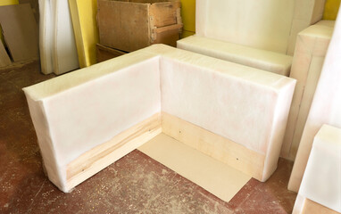 Furniture is ready for upholstery. The final stage of furniture production.