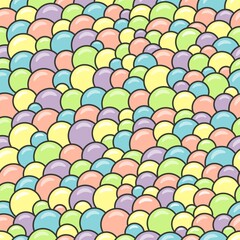 abstract colored seamless pattern. soap bubbles, colored balloons, print for fabric, design.