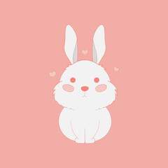 Easter bunny cute cartoon style 