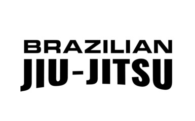 Brazilian Jiu-jitsu text logo. BJJ word mark logotype. Black bjj text on white background