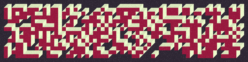 Implementation of Edward Zajec’s “Il Cubo” from 1971. Essentially a Truchet tile set of 8 tiles and rules for placement art illustration