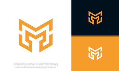 Initials M logo design. Initial Letter Logo.