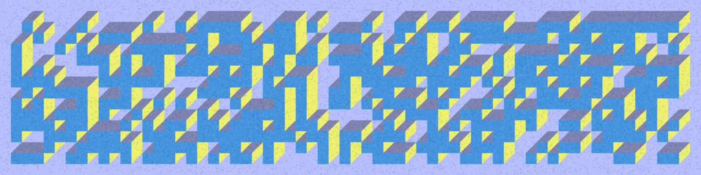 Implementation of Edward Zajec&rsquo;s &ldquo;Il Cubo&rdquo; from 1971. Essentially a Truchet tile set of 8 tiles and rules for placement art illustration