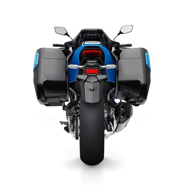 Tokyo, Japan. April 29, 2022: Honda NT1100. A blue motorcycle on a white isolated background, designed for convenient urban movement. 3d illustration