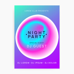 Disco Poster. Indie Effect For Set. Linear Sound Party. Futuristic Background For Brochure Template. Dance And Discotheque Layout. Purple And Blue Disco Poster