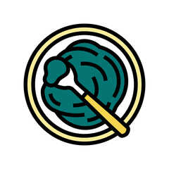 puree spinach color icon vector. puree spinach sign. isolated symbol illustration