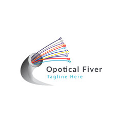 Opotical Fiver Logo design template