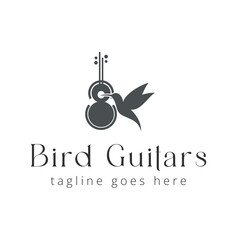 Bird Guitars Logo design template