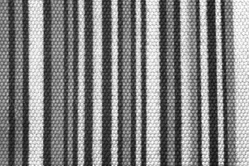close up of the stripped black and white gray fabric texture background