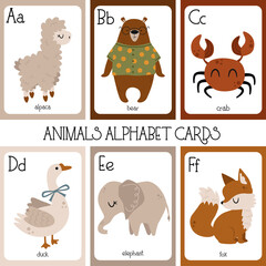 set of alphabet cards ABCDEF