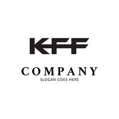 Initial Letter KFF Icon Vector Logo Template Illustration Design