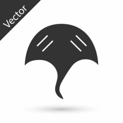 Grey Stingray icon isolated on white background. Vector.
