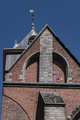 Late Gothic basilica Hooglandse Kerk (from fifteenth century) dedicated to St. Pancras - one of most beautiful and impressive churches in Leiden. Leiden, North Holland, the Netherlands.