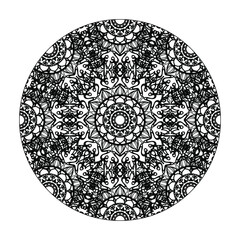 Hand drawn mandala. decoration in ethnic oriental  doodle ornament.