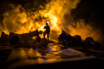 Chess board game concept of business ideas and competition and strategy ideas concep. Chess figures...