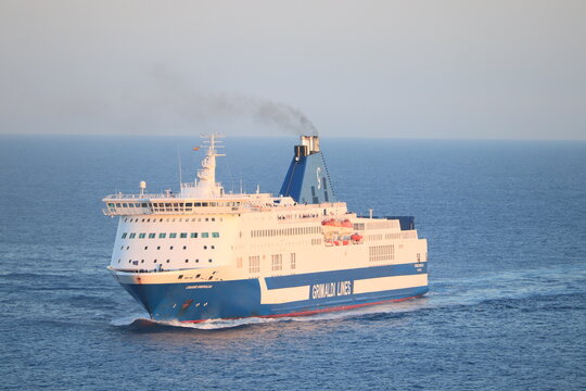 Barcelona, Spain - september 24th 2019: Smeralda Cruise Grimaldi Lines