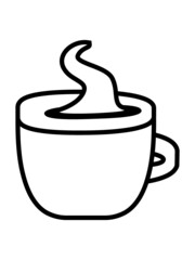 Heiße dampfende Kaffeetasse 