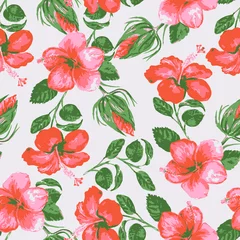 Rolgordijnen Modern exotic jungle plants illustration pattern. Creative collage contemporary floral seamless pattern. Fashionable template for design. © PATTERN_SPIRIT