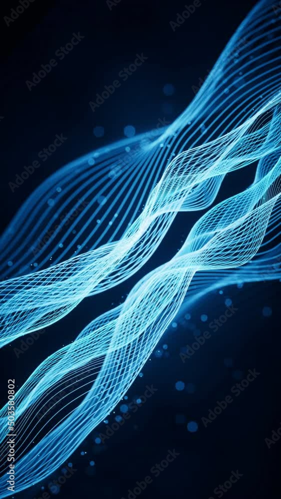 Poster flowing wave lines, curve pattern, 3d rendering.
