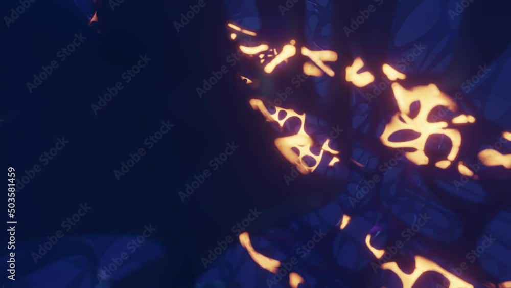 Poster loop animation of neurological net system, 3d rendering.