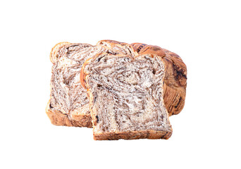 bread chocolate isolated on  a white background