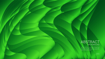 Green wave abstract background, wave pattern, Minimal Texture, web background, Green cover design, flyer template, banner, book cover, wall decoration, wallpaper, Geometric background design