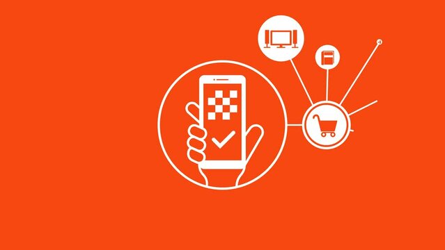 Mobile payment concept motion graphics